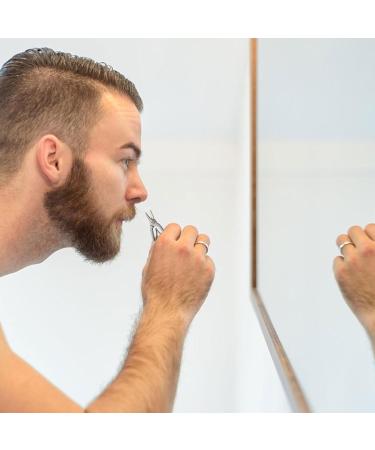 Curved Blade Nose Hair Scissors | Precision Stainless Steel Trimmers | Rounded Tip Nose Clippers for Safe Easy Hair Removal - Buy Online on GoSupps.com