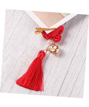 ABOOFAN 2 Pairs Chinese Style Hairpins Tassel Hair Clips Hair Clips for Girls Girl Hair Clips Japanese-style Hairpin Kids Hairpin for New Year Hair Clip for Han Chinese Clothing Bow Tie - Buy Online on GoSupps.com