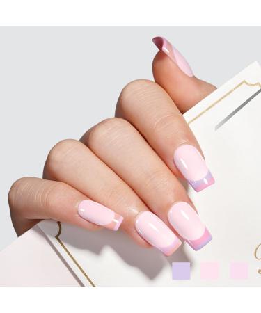 AILLSA Pastel Pink Gel Nail Polish Set Lavender Purple Lilac Orange Macaron Gel Polish with Base and Top Coat Long Lasting All Season Color Soak Off U V L ED Manicure Art Salon DIY at Home 7Pcs 8ML Pink Macaron - Buy Online on GoSupps.com