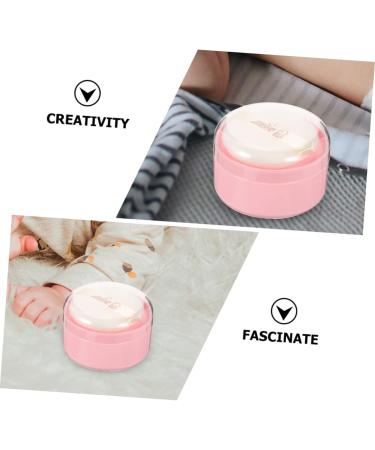 iBasenice 4pcs Body Powder Puff Box Set - Travel Baby Powder Dispenser with Puff, Empty Makeup Container, Pink 8x6cm - Buy Online on GoSupps.com