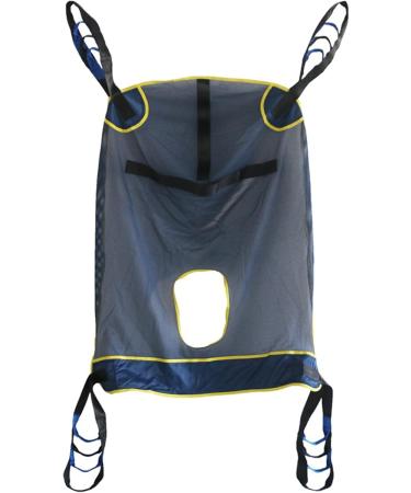 Full Body Patient Lift Sling with Commode Opening Maximum 230kg Weight Capacity Four Point Mesh Sling for Patient Transfers Blue - Buy Online on GoSupps.com