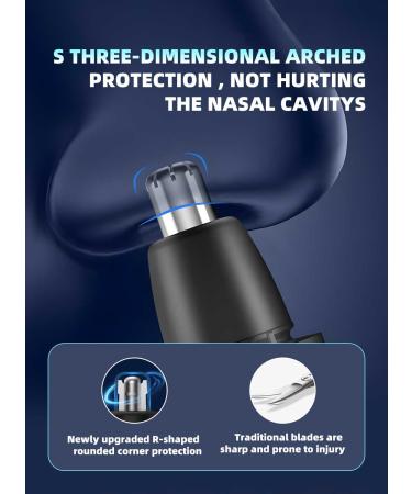 Professional Ear and Nose Hair Trimmer with LED Display | Painless USB Rechargeable IPX7 Waterproof | Dual Edge Blades for Men & Women - Buy Online on GoSupps.com