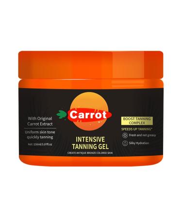 Carrot Gel bronzant intensif renforcement instantan du bronzage avec brillance suppl mentaire r sistant l'eau avec carottes et huile de noix de coco vitamines A et E pour hydrater et hydrater 1 pi ce.