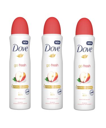 3 Pack Dove Go Fresh Apple & White Tea Antiperspirant Deodorant Spray 150ml
