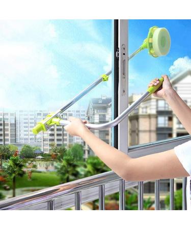 Detachable Telescopic U Shaped Professional Window Cleaning Tool Flexible Outside Double-Sided Glass Cleaner Kit Green - Buy Online on GoSupps.com