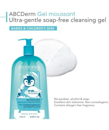 Bioderma ABCDerm mild cleansing soap free body wash for babies & children 200ml - Buy Online on GoSupps.com