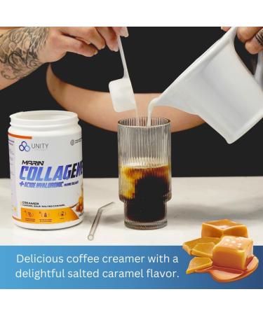 Unity Supplements Marine Collagen Powder with Hyaluronic Acid - Salted Caramel Flavored Coffee Sweetener - 360g 30 Servings - 10g Marine Collagen per Serving - Promotes Skin Nail Hair & Joint Health - Buy Online on GoSupps.com
