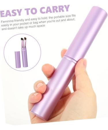 20 Pieces Eyeshadow Horsehair Makeup Brush Flat Eyeshadow Brush Gel Eyeliner Brush Blending Brush Makeup Brush for Girls Mixing Eyeshadow Brush Tool Purple - Buy Online on GoSupps.com