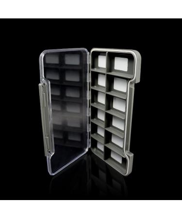 Waterproof Slim Fly Fishing Box with Magnetic Compartments - Grey (187X102X16mm) - Buy Online on GoSupps.com
