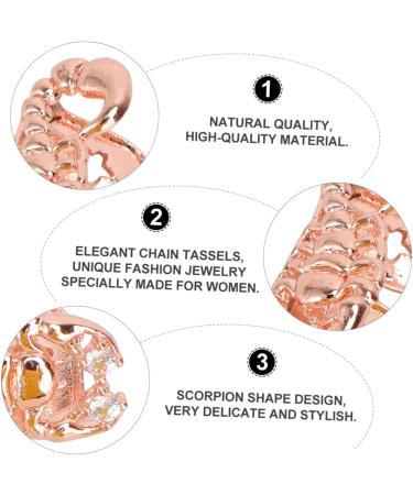 VALICLUD 2 Pcs Scorpion Single Braces Adults Teeth Gold-Plated Copper Detachable Man - Buy Online on GoSupps.com