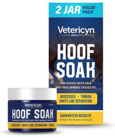 Vetericyn Hoof Soak for Hooves with Sole and Frog Damage - Pack of 2 - 1.05 Oz.