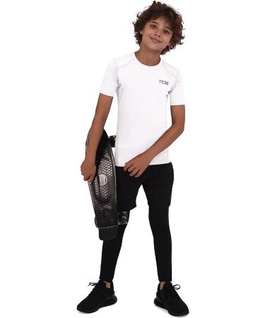 TCA Boys' HyperFusion Compression Base Layer Top - Short Sleeve Under Shirt White 12-14 Years - Buy Online on GoSupps.com
