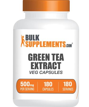 BULKSUPPLEMENTS.COM Green Tea Extract Capsules - with 50% EGCG - EGCG Supplements - Green Tea Supplement - 1 Green Tea Capsules per Serving - Green Tea EGCG - Green Tea Pills (180 Veg Capsules) 180 Count (Pack of 1) - Buy Online on GoSupps.com