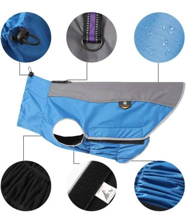PLUS PO Dog Raincoat - Waterproof Small Dog Full Raincoat in Blue | Perfect for Rainy Days - International Shipping Available - Buy Online on GoSupps.com