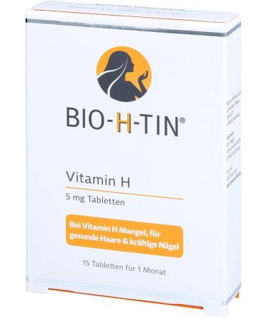 Buy BIO-H-TIN Vitamin H 5 mg - 1 Month Supply (15 Tablets) | Boost Hair Skin & Nail Health International Shipping Available - Buy Online on GoSupps.com