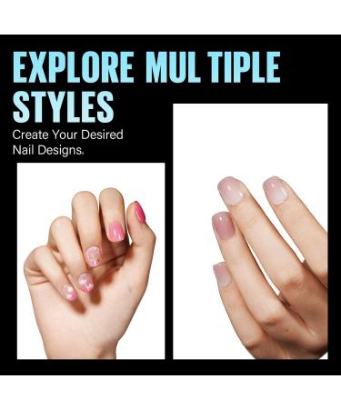 Tomicca Quadrat Artificial Nail Tips - 504 Ultra Short Gel Tips for DIY Nail Art & Studios | 12 Sizes French Full Cover Nail Tips - Buy Online on GoSupps.com