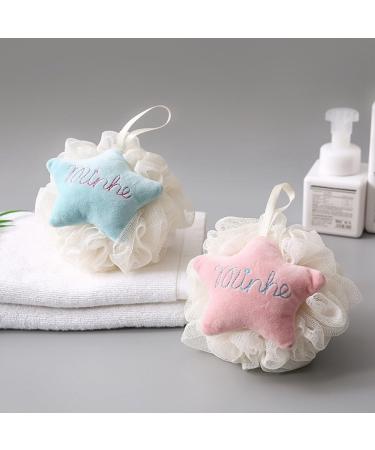 Large Cartoon Bath Pouf Sponge Set | Cute Nonslip 2PCS Body Wash Loofah with Shower Rope for Kids & Adults - Buy Online on GoSupps.com