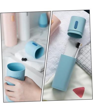 Minkissy 2-Piece Travel Toothbrush Set - Portable Toothpaste Case & Outdoor Toothbrushes - Durable & Convenient - Perfect for Travel (Blue 19x6.2cm) - Buy Online on GoSupps.com
