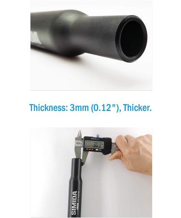 Simida Bike Seat Post 350mm | Aluminum Alloy | 25.4/27.2/28.6/30.4/31.6 | BMX Road Mountain Bicycle Seatpost - Black - Buy Online on GoSupps.com