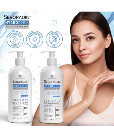Seboradin Hydroderm Shower Gel For Women And Men For Sensitive Dry Atopic Skin Wash Gel For Face And Body With D-Panthenol Emollient Cottonseed Oil 400ml - Buy Online on GoSupps.com