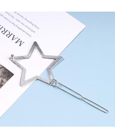 Yheakne Vintage Star Hair Clip - Gold & Silver Decorative Hair Accessories for Women & Girls | Half Bun Holder & Hair Pin - Buy Online on GoSupps.com