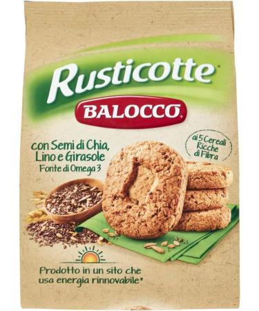  Balocco Balocco Rusticotte Biscotti Integrali ai 5 Cereali Whole Grain with 5 Cereals with Chia Seed Flax Seed and Sunflower Seed 100% Italian Cookies 700g - Buy Online on GoSupps.com