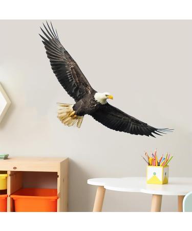 Ambitious Bald Eagle Wall Stickers - Stunning Flying Decals for Bedroom & Office Decor - Buy Online on GoSupps.com