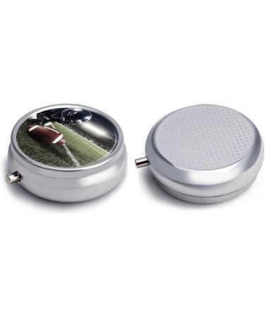 Travel Pill Box with American Football Design - 3 Compartment Portable Pill Organizer for Purse & Pocket | Perfect for Traveling - Buy Online on GoSupps.com