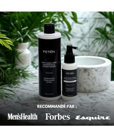 FETEN Set Antichute Homme avec Shampooing 400ml et S rum Spray 100ml Traitement Anti Chute Cheveux Fortifiant Repousse Rapide Lotion Activateur Croissance Hair Growth Cuir Chevelu Peptides Set Serum + Shampooing - Buy Online on GoSupps.com