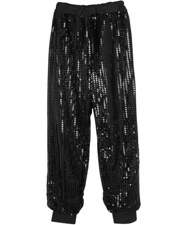 XUNZOO Women's Sparkly Sequin Sweatpants Jogger Pants | Hip Hop Dance Costume Bottom | Black 3X-Large - Buy Online on GoSupps.com