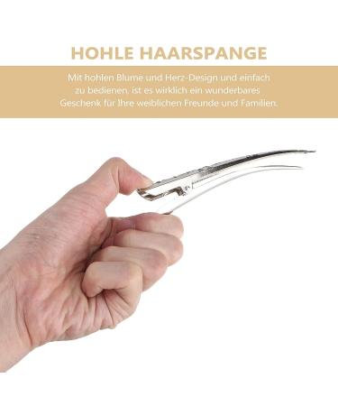 Beaupretty 4pcs Duck Bill Hair Clips - Hollow Metal Alligator Curl Clips for Women & Girls (Silver) - Buy Online on GoSupps.com