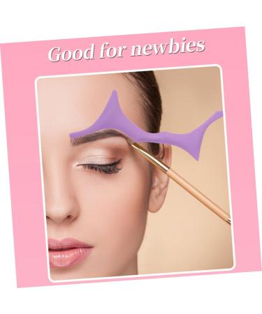 FOMIYES Eyebrow Stencils Brow Guide Stencil Brow Shaping Stencil Eyebrow Shaper Silicone Makeup Stencil Brow Guide Template Eyebrow Shaping Template Silica Gel Make up Blindfold Purple - Buy Online on GoSupps.com
