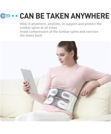 Decompression Back Belt WG50-G2 | Air Column Back Brace for Lower Back Pain | Upgrade Double Belt for Men & Women | Ideal for Home Work Sport Travel & Medical Use - Small (White - Buy Online on GoSupps.com