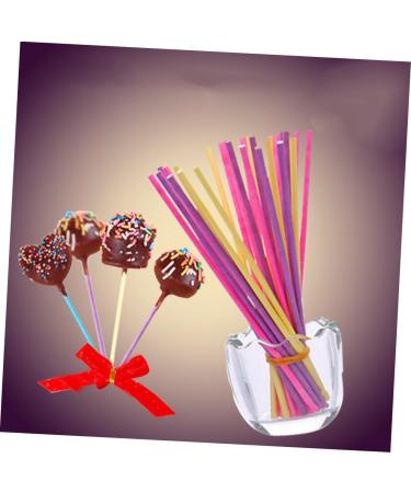PRETYZOOM 200pcs Cake Sticks Cotton Paper Sticks Sucker Sticks Cake Supplies Cookie Sticks Cake Accessories Candy Wrappers Accessories Lollipops 15c Solid Chocolate Stick - Buy Online on GoSupps.com