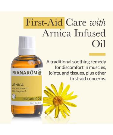Pranarom USDA Certified Organic Arnica Virgin Plant Oil - 2 fl oz | Natural Massage Oil for Soothing Joints & Muscles - International Shipping - Buy Online on GoSupps.com