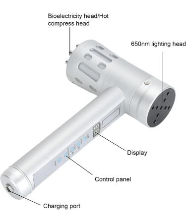 Hot Compress Wand - 3-in-1 Body Massage Device with 650nm Light Biomagnetic & Heat Care for Muscle Relief (EU Connector) - International Shipping Available - Buy Online on GoSupps.com