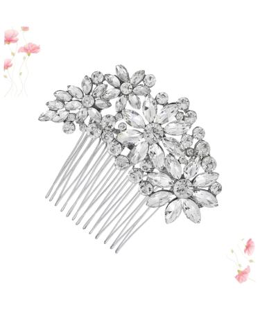 FRCOLOR pearl rhinestone barrettes rhinestone hair clip bridal headpiece wedding hair clip hair teasing comb wedding veils bridal veil crystal headpiece accessories bride rhinestones