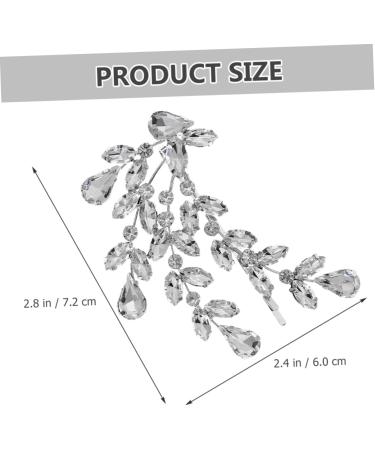 FRCOLOR Rhinestone Hair Clip Diamond Hair Clips Girl Hair Clips Hair Barrettes for Women Leaf Wedding Hairpin Rhinestone Hair Barrette Hair Accessories Miss Hair up Zinc Alloy - Buy Online on GoSupps.com