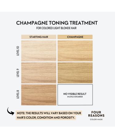 Four Reasons Color Mask - Champagne Blond - Semi-Permanent Tinting Treatment for Color-Treated Hair - 19 Colors Available - 6.76 Fl oz - Buy Online on GoSupps.com