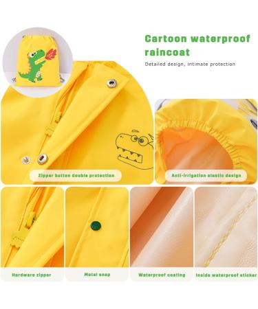 Barakara Kids Waterproof Rain Poncho - Lightweight & Reusable Hiking Hooded Rain Jacket for Toddlers - Reflective Safety Design - Pink B XL - Buy Online on GoSupps.com