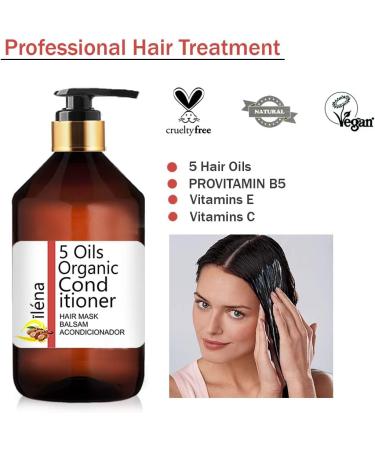  O l na Professional Hair Treatment with 5 Hair Oils and Provitamin B5 Vitamins E C Hair Mask Revitalising Moisturising Care (1000 ml) - Buy Online on GoSupps.com
