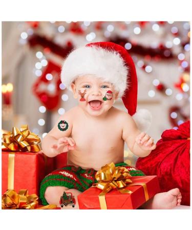 12 Sheets Hohamn Glitter Christmas Temporary Tattoos for Kids - Holiday Xmas Party Gifts & Crafts - Buy Online on GoSupps.com