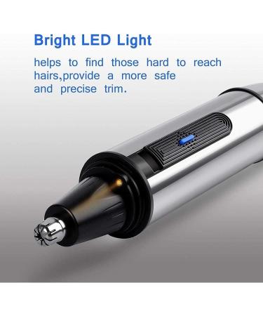 Professional Ear & Nose Hair Trimmer - Painless Battery-Operated Clipper for Men & Women | IPX7 Waterproof Dual Edge Blades - Perfect for Eyebrows & Facial Hair - Buy Online on GoSupps.com