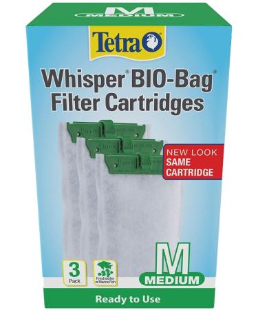Tetra Whisper Bio-Bag Filter Cartridges for Aquariums - Ready to Use 3- Count Medium