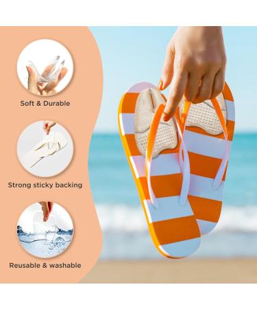 Buy Gel Metatarsal Pads for Flip-Flops | Ball of Foot Cushions for Thong Sandals | Comfortable Forefoot Relief Insoles for Men & Women - 2 Pairs (Clear - Buy Online on GoSupps.com