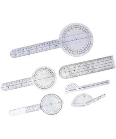 4 Goniometers Centimeters 6 Pieces Multifunctional 8 10 Inch Medical Goniometer Set for Home Use Physiotherapists and Students Medical 360 Degree Goniometer Ruler Spinal Digital Angle Goniometer  - Buy Online on GoSupps.com