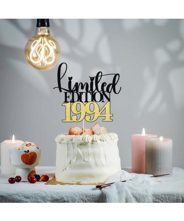 Gtseryeio Limited Edition 1994 Cake Topper Black Gold Glitter Men and Women 30th Birthday Party/30 & Fabulous Cake Decoration Decoration Supplies(Limited Edition Black gold 1994) Black Gold 1994 Limited Edition - Buy Online on GoSupps.com