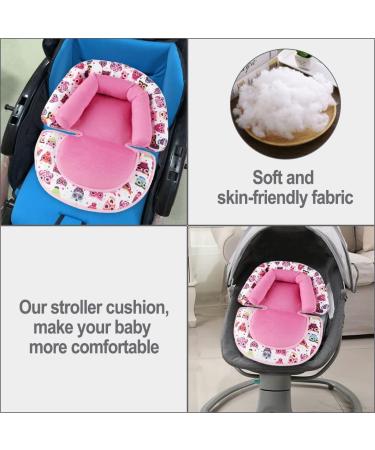 AIPINQI 2-in-1 Baby Head Support for Car Seats - Soft Infant Car Seat Headrest Insert Cushion for Strollers & Swings - Pink - Buy Online on GoSupps.com