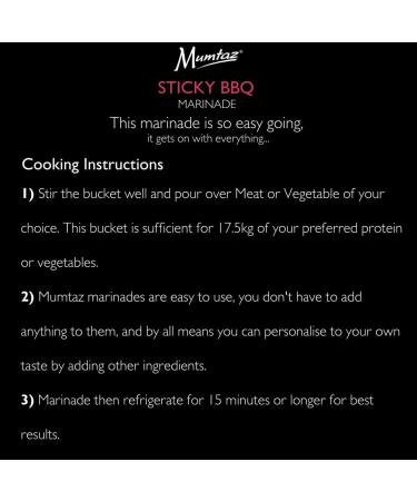 Mumtaz STICKY BBQ Marinade Catering/Party Size Bucket - BULK 2.2Kg - Restaurant Quality - Mildly Spiced - BBQ - Grill - Roast - Stir or Air fry.All Natural Ingredients- Gluten Free- Vegan Friendly. - Buy Online on GoSupps.com