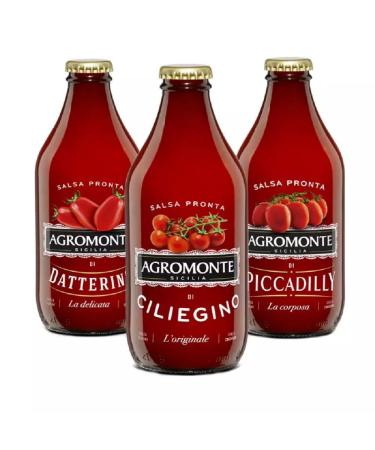 Agromonte Agromonte Tris Red Pasta Sauces: Cherry Tomato Datterino and Piccadilly 330g x 3